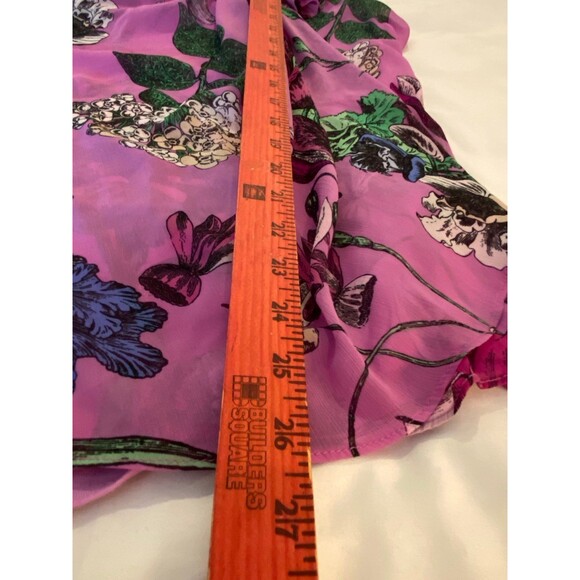 New York and Company Blouse  Plus Size XL Top Sleeveless  Purple Chic Flowy - Picture 9 of 9